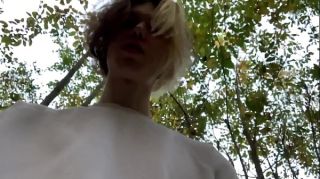 Fucked Cute Russian Boy Masturbating in a Public Forest and Pee Outdoors Breasts