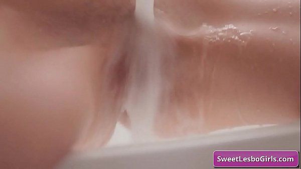 Sensual young lesbian hot babes Scarlett Sage, Julie Kay making out in the bathtub and reach intense orgasms - 2