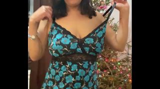 Plump Anna maria Mature Latina dancing and teasing by the Christmas tree Monster