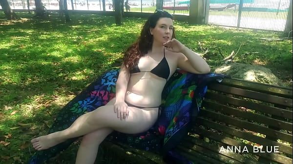Female Domination Naked girl on the public beach Cream