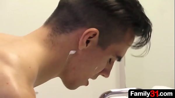 In the privacy of bathroom, horny stepdaddy decided to teach his stepson how to feel a dick in ass! - 2