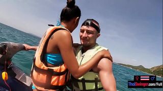 Gay Amateur Jetski blowjob in public with his real Asian teen girlfriend Gay Cumshots