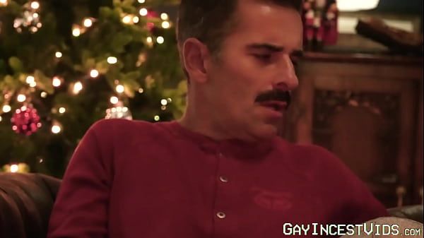 Shaved Smooth stepson fucked hard bareback by sexy mustache stepdad Hottie