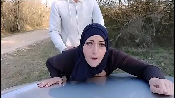 This muslim bitch gets her pussy and ass filled while her husband waits for her in the car !? - 1