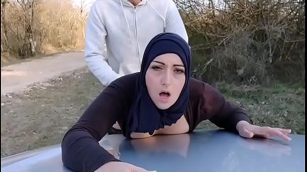 This muslim bitch gets her pussy and ass filled while her husband waits for her in the car !? - 2