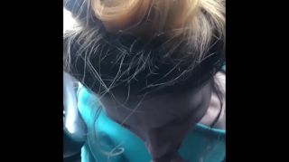 Amatuer Sucking dick in the college parking lot before class Girl Girl