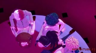 Big Ass Boku No Hero Hentai - Orgy Yaoyorozu Momo, Ochako Uraraka & Kyoka Jiro With Deku, Todoroki & Bakugou with crempie 3D Cartoon Anime Pervs