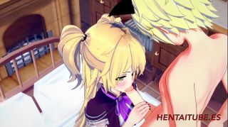 Curious Genshin Impact Hentai - Fischl having sex and enjoy doing a blowjob and being fucked with creampie 1/2 Eurosex