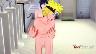 Amateur Naruto Yaoi - Naruto & Sasuke Having Sex in School's Restroom and cums in his mouth and ass. Bareback Anal Creampie 2/2 PornoOrzel