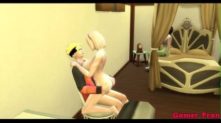 Pija Naruto Boruto Cap 4 Boruto va al cuarto de sarada a ver porno en la computadora y sakura lo ayuda con una mamada luego se les une sara para un trio Gay Anal
