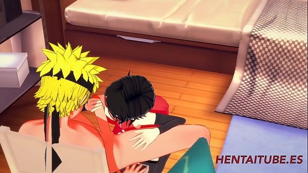 Boruto Naruto Hentai 3D - Sarada Handjob & Blowjob to Naruto and cum in her mouth - Hentai Hard Sex - 1