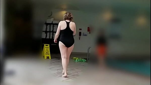 Sexy Grandma is Sexy at 66 in a black swimsuit - 2