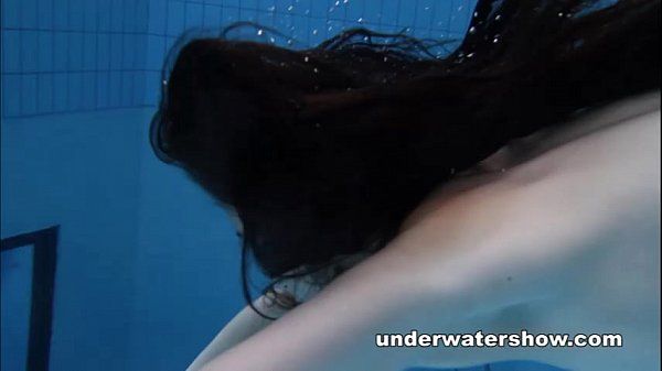 Cute Umora is swimming nude in the pool - 1