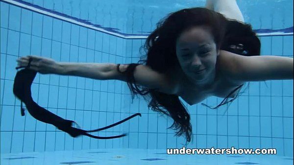Cute Umora is swimming nude in the pool - 2