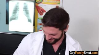 Fingers Gay doctor examines his step cousin's ass Fist