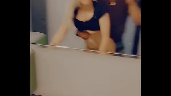 Tiny Young Blonde Fucked and Sucked Mixed Black/Filipino Hotty in Night Club Bathroom and Made Him Cum in 5 Minutes - 2