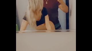 Body Massage Tiny Young Blonde Fucked and Sucked Mixed Black/Filipino Hotty in Night Club Bathroom and Made Him Cum in 5 Minutes Street
