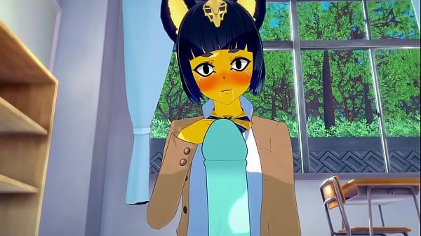 Anima Crossing Yaoi Furry Hentai 3D - Ankha (Boy) with MoonCat  blowjob and anal with creampie - Anime Manga Yiff - 2