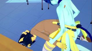 Sofa Anima Crossing Yaoi Furry Hentai 3D - Ankha (Boy) with MoonCat blowjob and anal with creampie - Anime Manga Yiff Strange