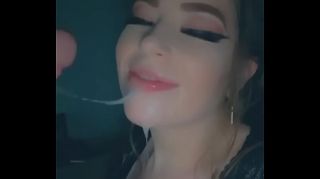 Rimjob Swallowing a big cumshot after giving sloppy head Pigtails