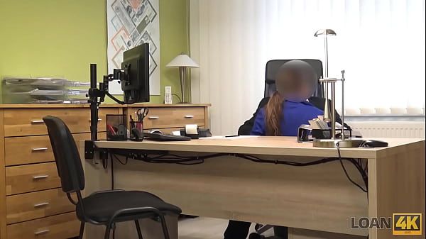LOAN4K. Bank clerk cant wait to see his clients massive fake tits - 2
