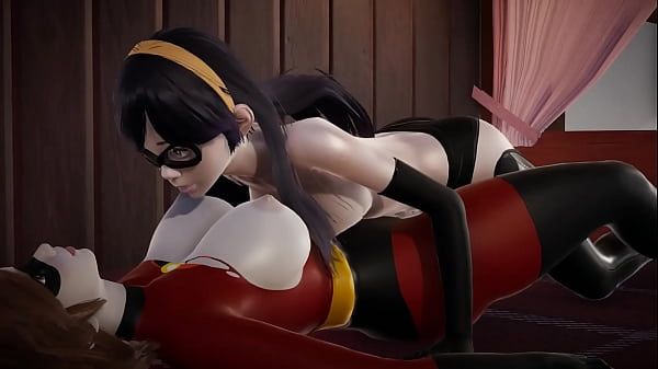 Cousin Incredibles - Double Futa - Violet Parr gets creampied by Helen - 3D Porn Teenpussy
