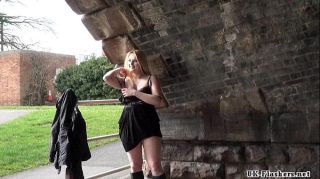 Bareback Blonde voyeur babe Sophie Keagan public flashing and upskirt masturbation Hardcore Free Porn
