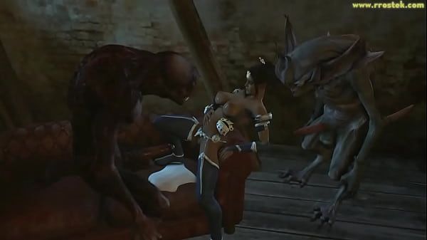 DOA5 females getting fucked hard by ugly monsters 3D Porn - 1