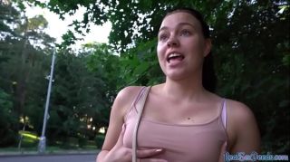 Short Public sex by british cock for this brunette euro babe Cum On Pussy