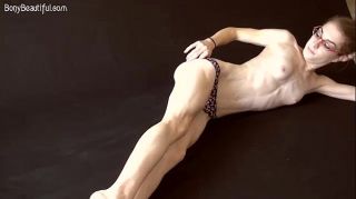 CartoonTube Skinny Fitness Model Poses Topless Stripper