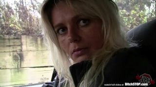 Oral Sex Bitch STOP - Blonde Czech MILF fucked in car Fakku