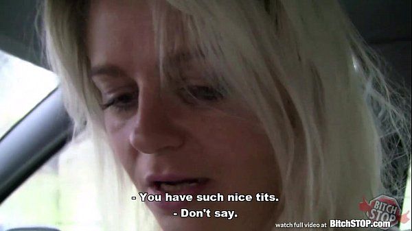 Hardcore Sex Bitch STOP - Blonde Czech MILF fucked in car Fantasy Massage