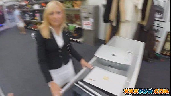 Best Blow Job Ever Blonde milf becomes a prostitute in a pawn shop Vip