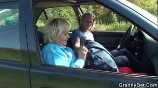 iWank Old bitch gets nailed in the car by a stranger Nicki Blue